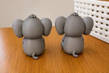 Accesorio para impresora 3D: Cute Baby Elephant - AMS or Colour Ready — vista de referencia 4