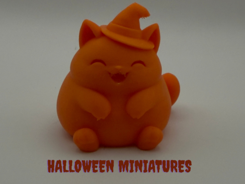 Pumpkin Witch Chonk Cat 3D model