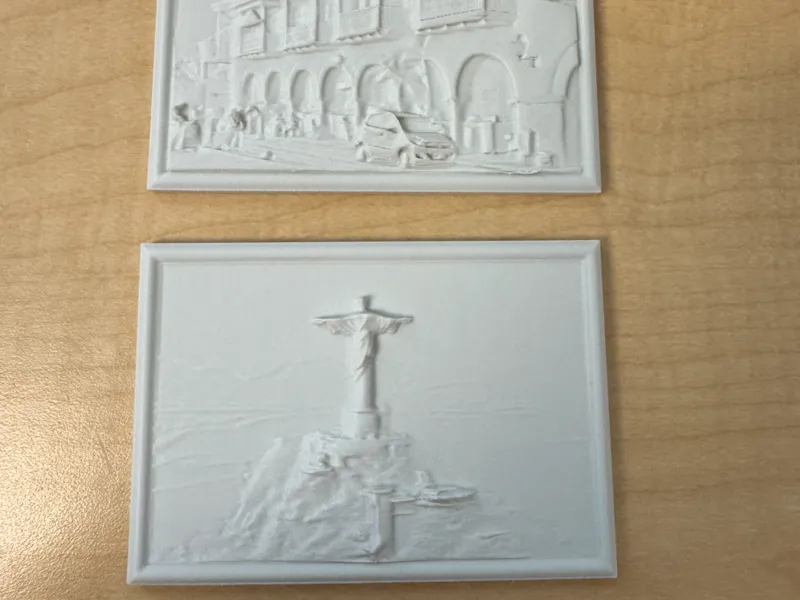 Brazil and Colombia Relief Sculptures