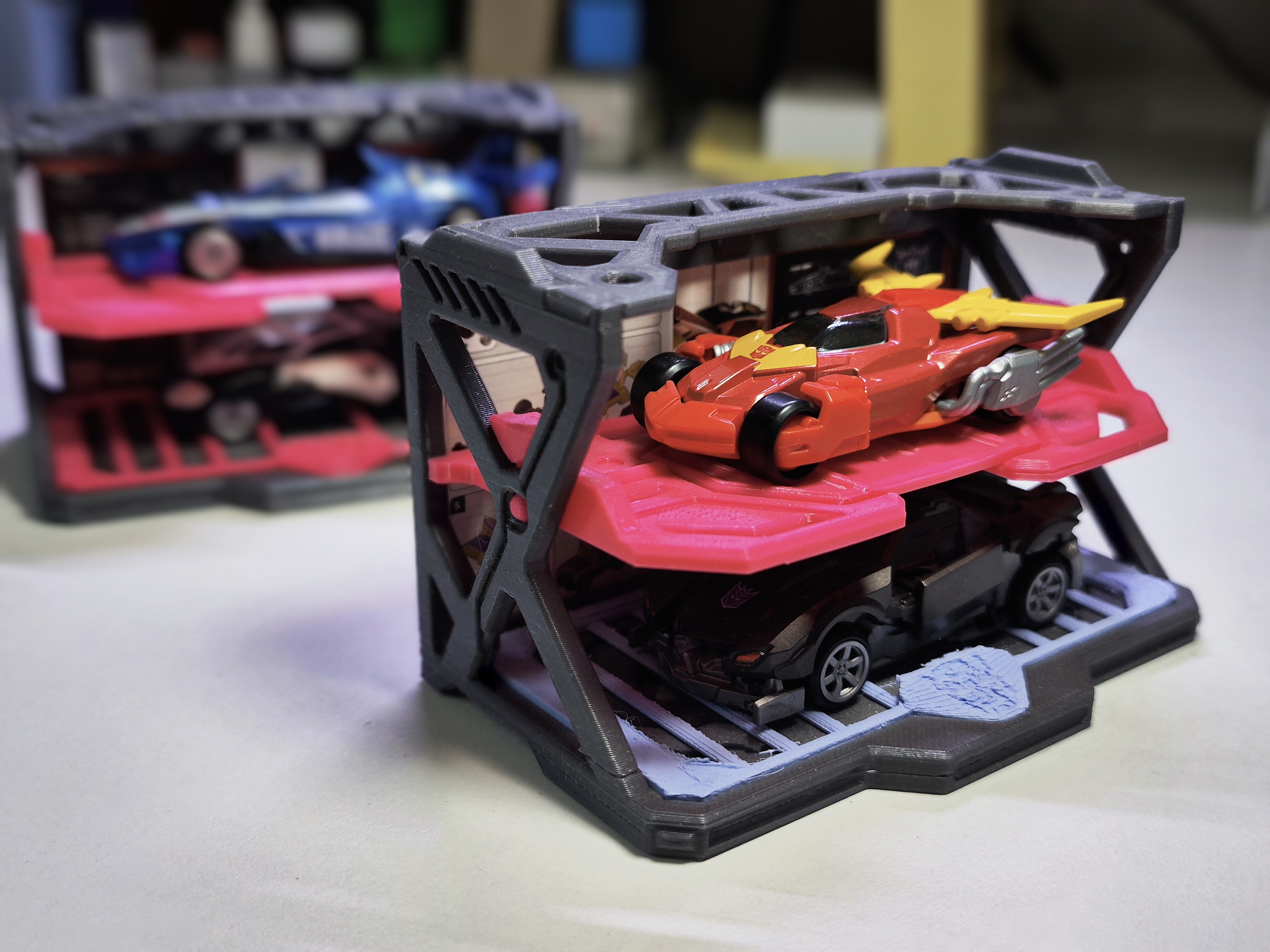 Miniatura 3 do modelo 3D 布鲁可变形金刚积木车可堆叠格纳库