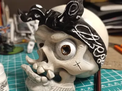 Skull with bandana