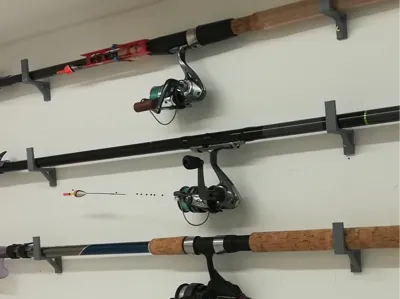 Fishing rod wall mount
