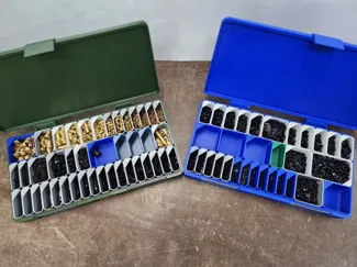 Small parts storage boxes - no grid