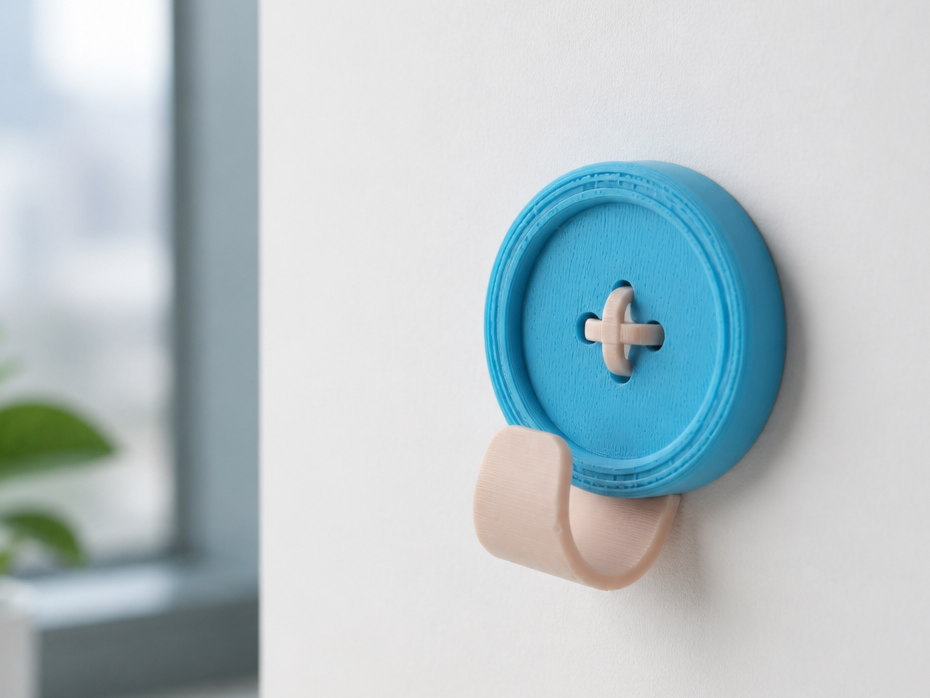 Button Wall Hook - Colorful Wall Decor