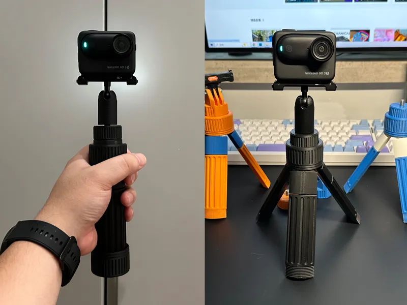 insta360/gopro/Dji运动相机三脚架支架握把自拍杆