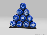 Alle blauen Gobblegums - 0,2mm Düse - Hohe Details