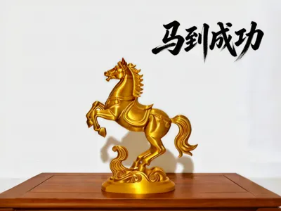 Pure Gold 'Instant Success' Horse Year Figurine