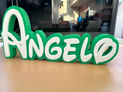 Disney Name Sign Angelo Kid Room Wall Decor Tag 