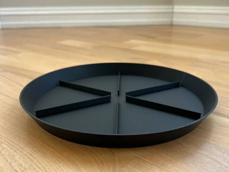 Plant Pot Saucer with Drainage Channels