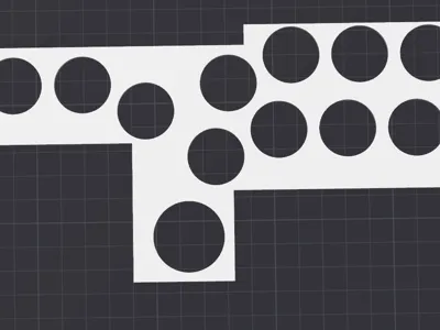 Standard Lever-less (Hitbox) Layout Hole Template