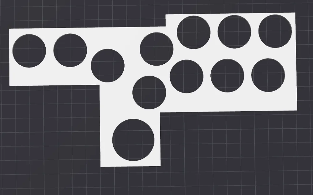 Standard Hitbox Layout Standard Lever-less (Hitbox) Layout Hole Template - Free 3D Print Model ...
