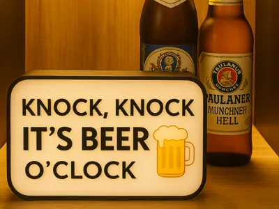 Knock, Knock, it´s Beer O´Clock Lightbox