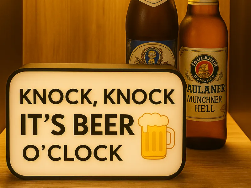 Knock, Knock, it´s Beer O´Clock Lightbox