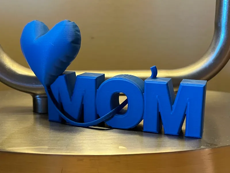 Mother's Day | 'MOM' Sign with Heart Balloon