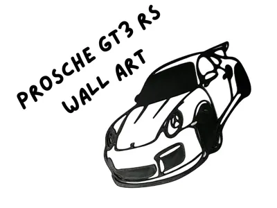Porsche GT3 RS Silhouette Wall Art