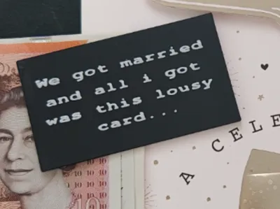Wedding lousy card