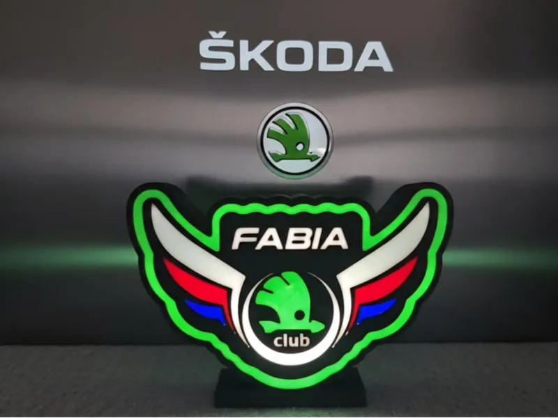 Škoda Fabia Club – Illuminated Logo (Light Box)