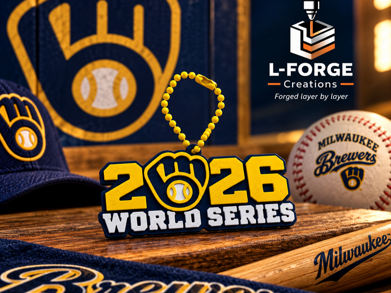 Milwaukee Brewers World Series 2026 Keychain - 1