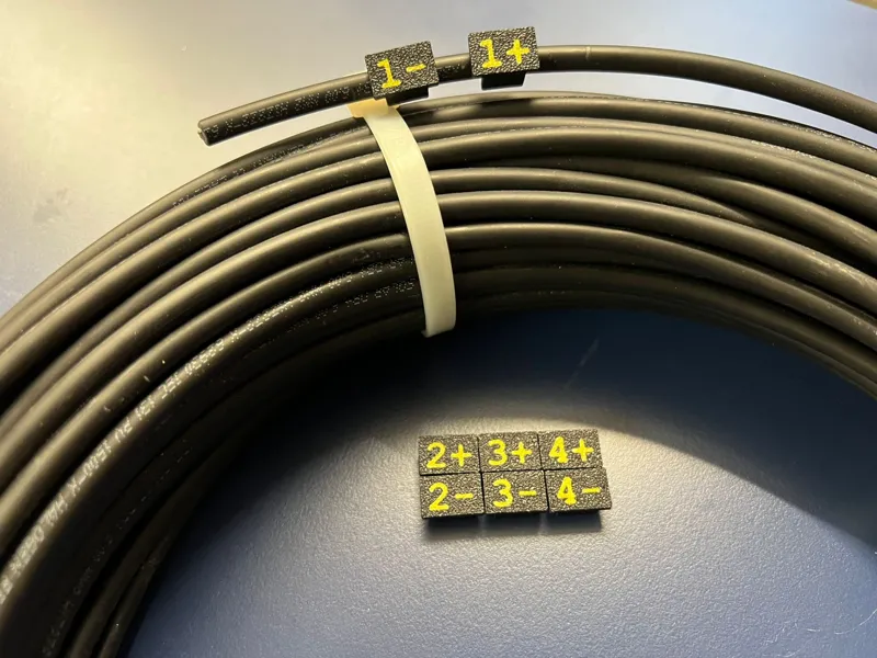Solarkabel Nummernclips 1 bis 16 - 5,8mm