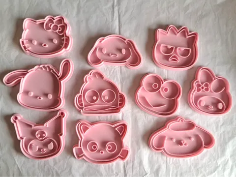 Cortador para modelado: Hello Kitty & Friends Cookie Cutters Pack (10Pcs) — referencia de MakerWorld