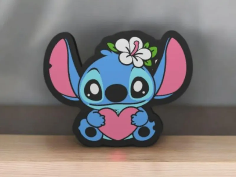 blue monster with heart lightbox