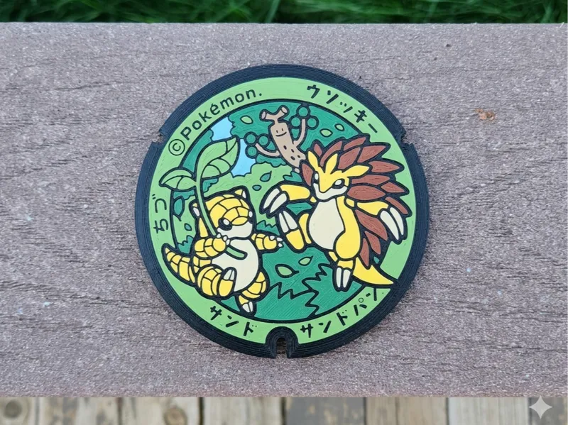 Pokemon Sudowoodo Sandshrew Sandslash Coaster 