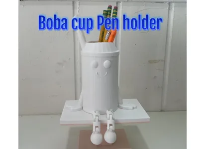 boba cup pen holder