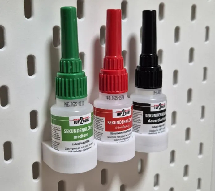 Glue/Bottle Holder Skadis IKEA (super glue)