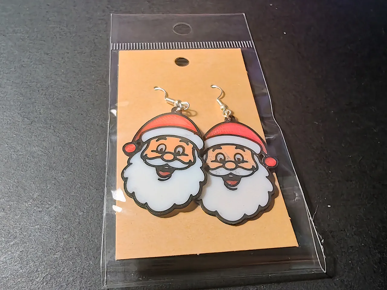 Joyful Santa Earrings - Christmass Earrings view 4