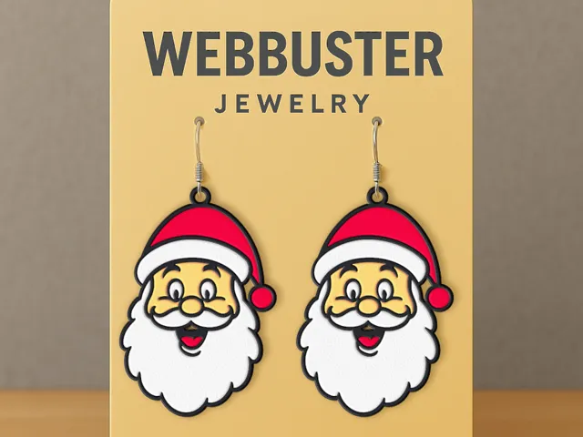 Joyful Santa Earrings - Christmass Earrings