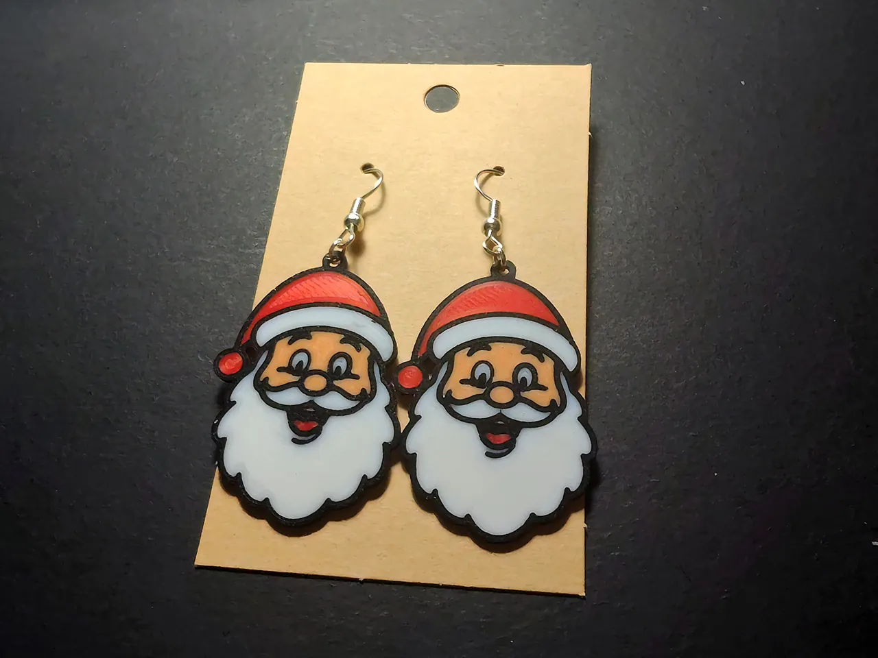 Joyful Santa Earrings - Christmass Earrings view 3