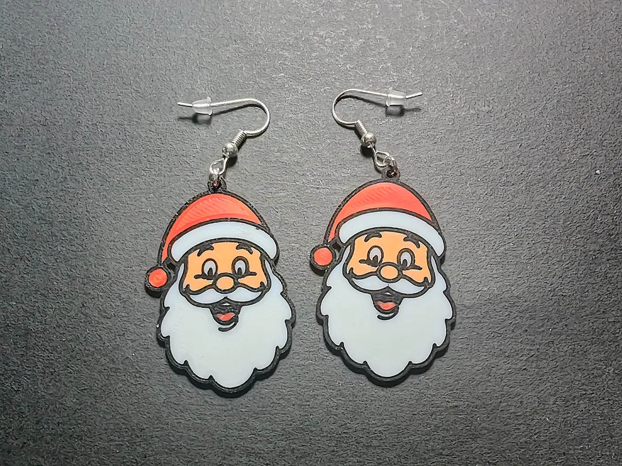 Joyful Santa Earrings - Christmass Earrings view 2