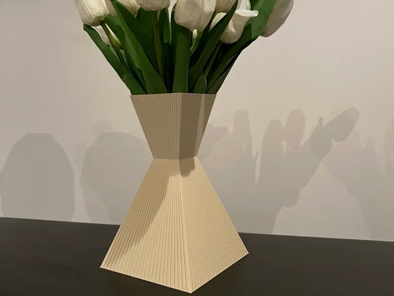 Ribbed vase
