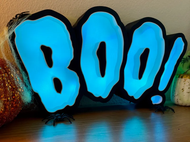BOO! XL Marquee RGB Sign