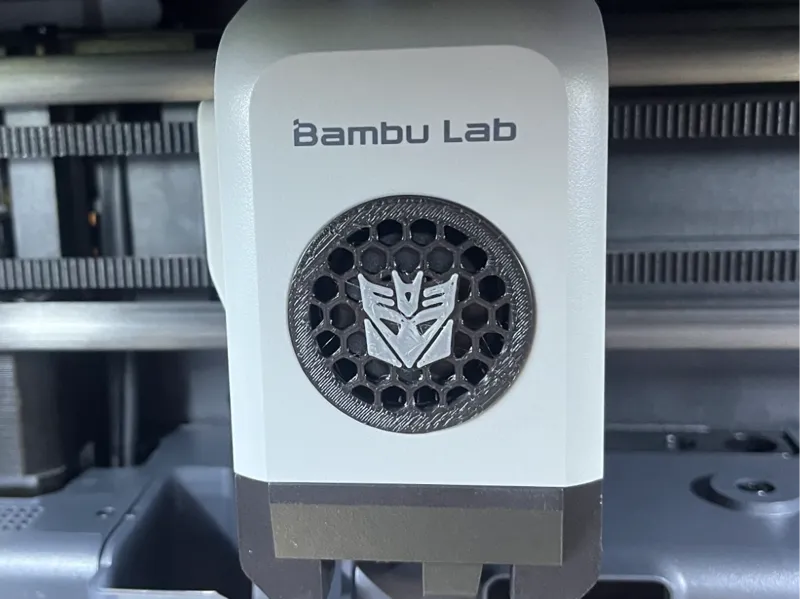 Decepticon Fan Cover for Bambu Lab P1S