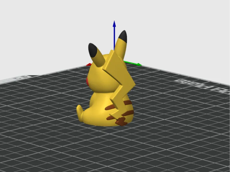 Pikachu colored with 6 colors