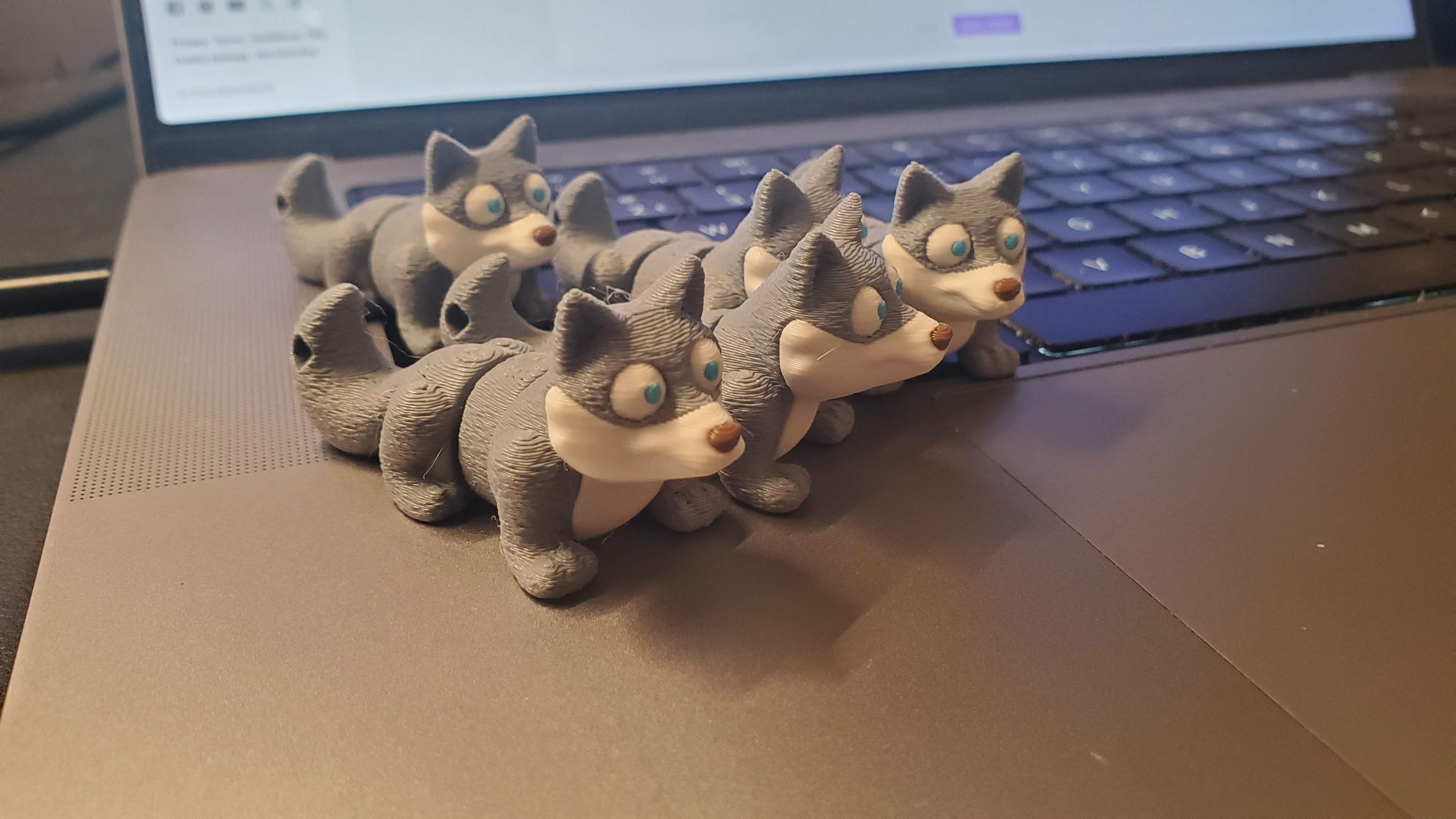 Miniatura 2 do modelo 3D Cute Wolf Articulated