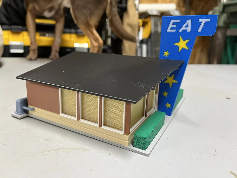 HO Train Scale Diner 1:87 Scale - Free 3D Print Model - MakerWorld