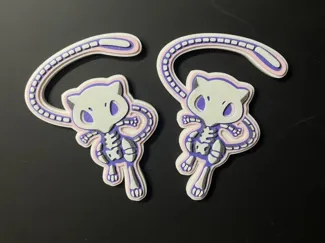Pokemon mew refrigerator magnet 宝可梦 梦幻 骷髅 磁吸 冰箱贴