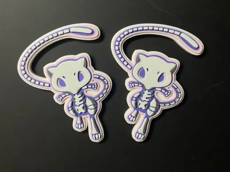 Pokemon mew refrigerator magnet 宝可梦 梦幻 骷髅 磁吸 冰箱贴