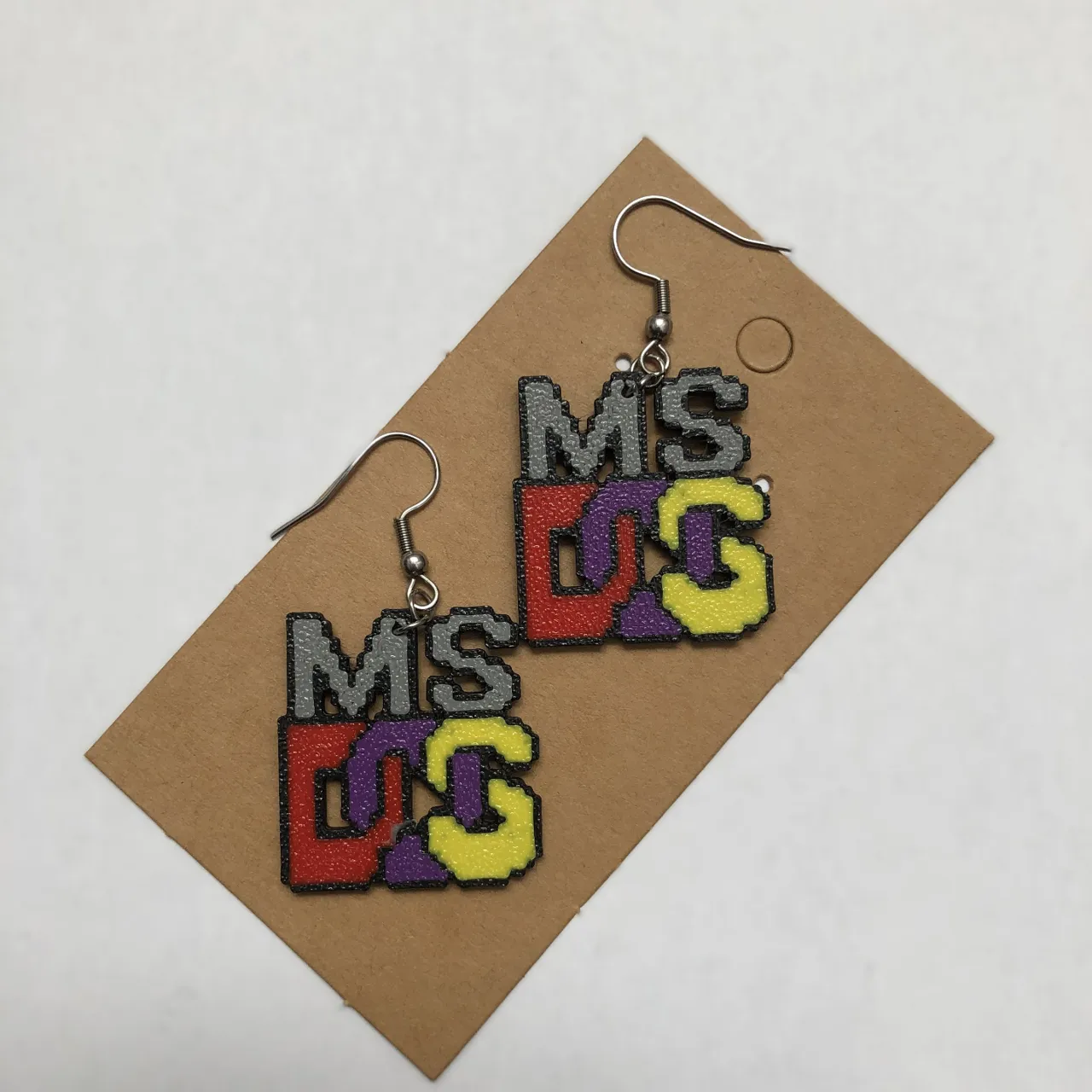 MSDos funny earrings set, AMS 0.4 mm nozzle view 2