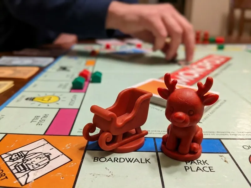 Christmas Sleigh – Monopoly-Style Token