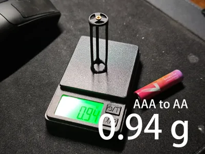 Lightweight AAA to AA Battery Adapter - AAA to AA