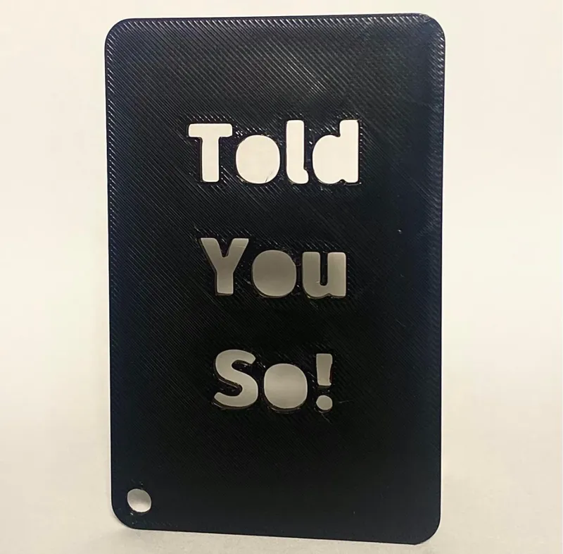 Told You So! Card
