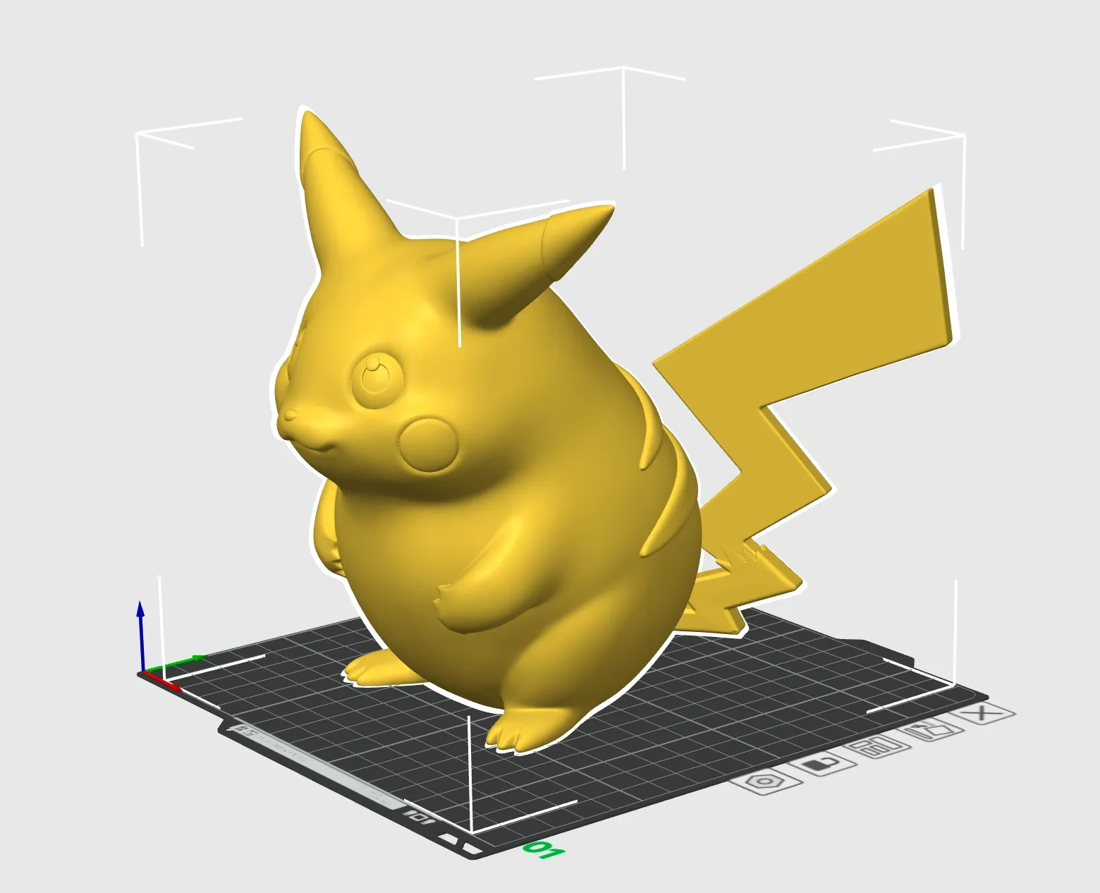 Miniatura 1 do modelo 3D 90后童年回忆，无印版皮卡丘（初代元祖版本）