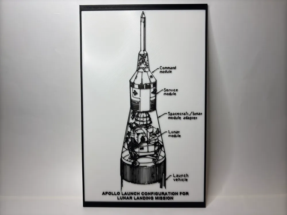 Apollo Lunar Landing Mission - Blueprint - Free 3D Print Model - MakerWorld