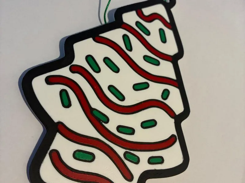 Little Debbie Christmas tree cake ornament