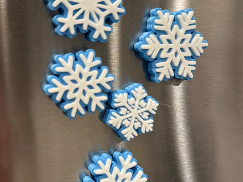 Tiny Snowflake Magnets