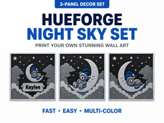 Personalised Kids Hue Forge Bear Moon