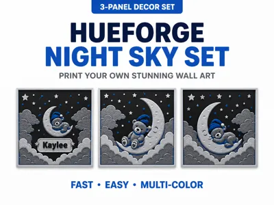 Personalised Kids Hue Forge Bear Moon